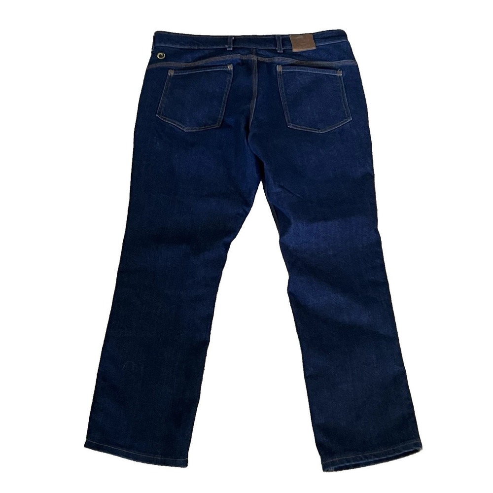 Origin Maine Factory Jeans Mens 36 Dark Wash Straight Workwear Stretch Denim USA - Picture 2 of 10